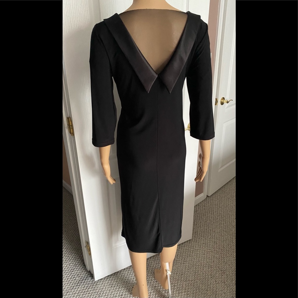 Black Dress with High Foldover Collar